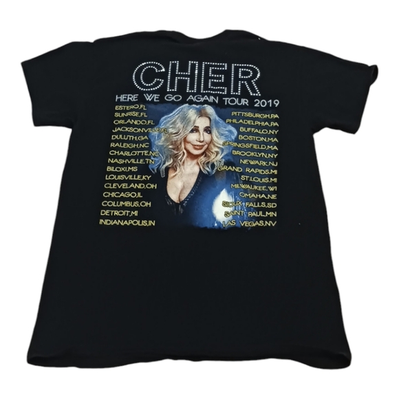 2019 Cher "Here We Go Again" Concert Tour T-Shirt - Picture 3 of 5